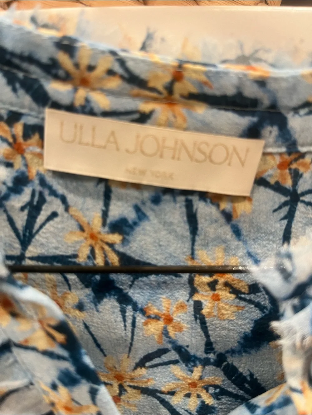 Ulla Johnson Adira Floral Smocked Short-Sleeve Blouse
